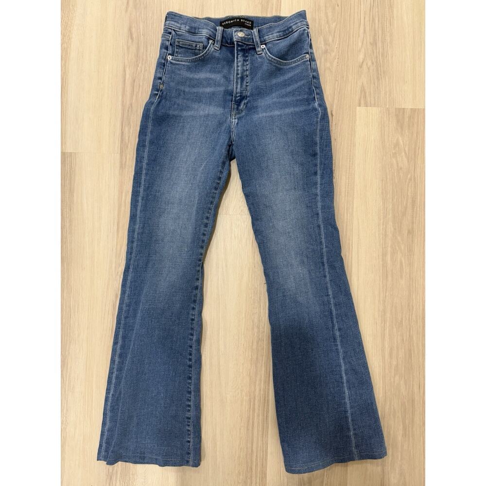 Veronica Beard Women’s Beverly Skinny-Flare Jean Iceberg Size 26